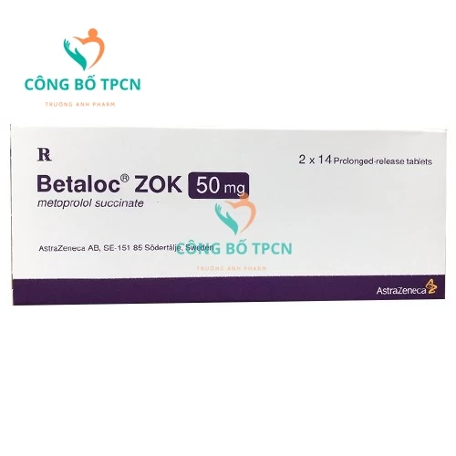 Betaloc Zok 50mg - Thuốc điều trị đau thắt ngực của Thụy Điển