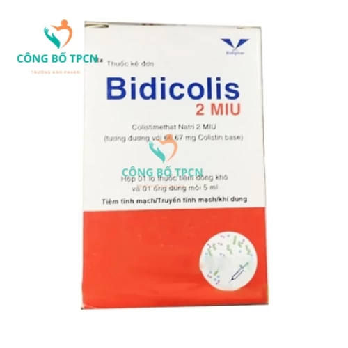 Bidicolis 2 MIU Bidiphar - Thuốc điều trị nhiễm khuẩn hiệu quả