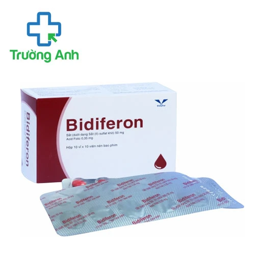 Bidiferon Bidiphar - Thuốc điều trị dự phòng thiếu sắt và acid folic hiệu quả