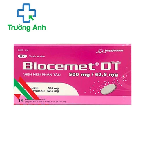 Biocemet DT 500mg/62,5mg Imexpharm - Thuốc điều trị nhiễm khuẩn nặng
