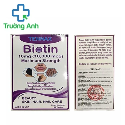 Biotin Tennax - Giúp hỗ trợ mọc tóc, làm đẹp da, chắc móng hiệu quả