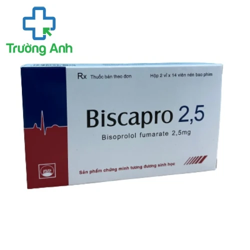 Biscapro 2,5 - Thuốc điều trị tăng huyết áp, đau thắt ngực ổn định