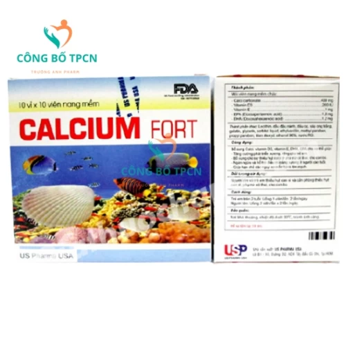 Calcium Fort USP (vỉ) - Giúp bổ sung canxi, vitamin, DHA, EPA cho cơ thể