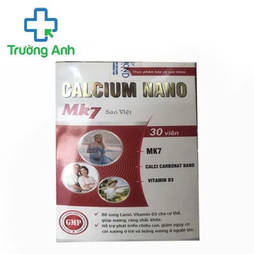 Calcium Nano MK7 Sao Việt - Giúp xương, răng chắc khỏe