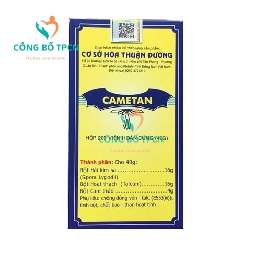 Cametan - Hỗ trợ điều trị sỏi tiết niệu, sỏi thận, đau lưng hiệu quả