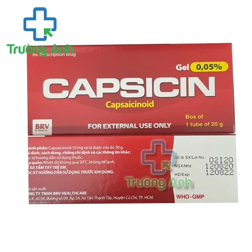 Capsicin gel 0,05% - Điều trị viêm xương khớp hiệu quả của BV Pharm
