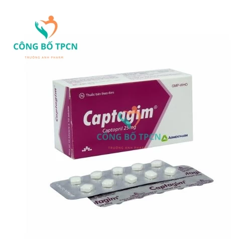 Captagim 25mg Agimexpharm - Thuốc điều trị tăng huyết áp hiệu quả