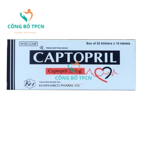 Captopril 25mg (công ty dược phẩm Khánh Hòa)