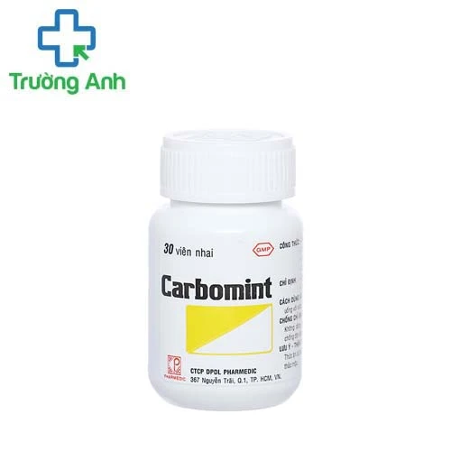 Carbomint 100mg Pharmedic - Điều trị đầy hơi, khó chịu ở bụng