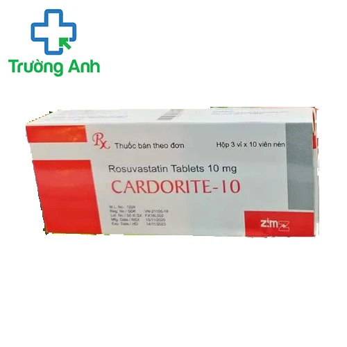 Cardorite-10 - Thuốc trị bệnh tăng cholesterol máu nguyên phát