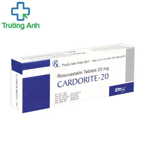 Cardorite-20 - Thuốc trị bệnh tăng cholesterol máu nguyên phát