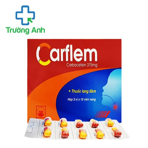 Carflem 375mg Pymepharco - Thuốc điều trị các rối loạn tiết dịch hô hấp