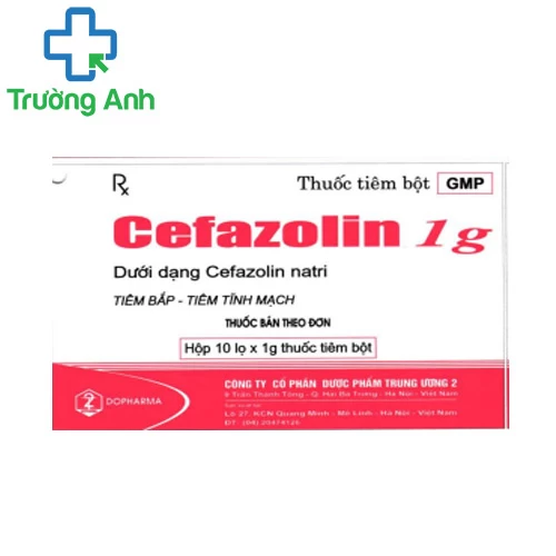 Cefazolin 1g Dopharma - Thuốc điều trị nhiễm khuẩn hiệu quả