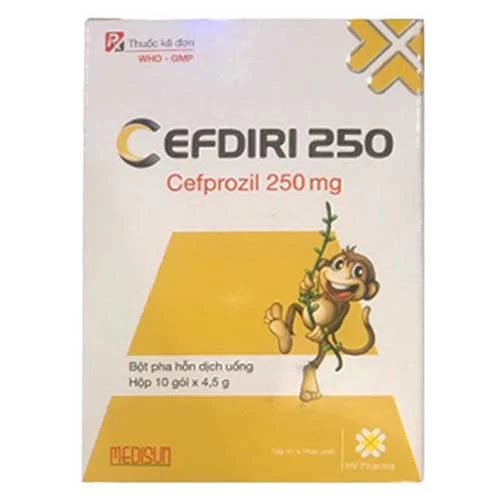 Cefdiri 250 Medisun - Thuốc điều trị bệnh nhiễm khuẩn hiệu quả