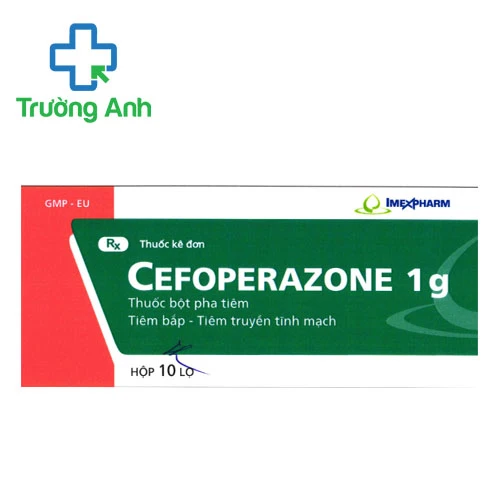 Cefoperazone 1g Imexpharm - Thuốc điều trị các nhiễm khuẩn hiệu quả