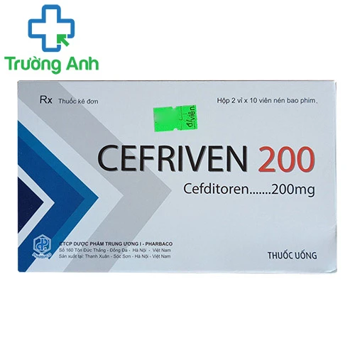 Cefriven 200 Pharbaco - Thuốc trị viêm xoang, viêm tai giữa ở trẻ