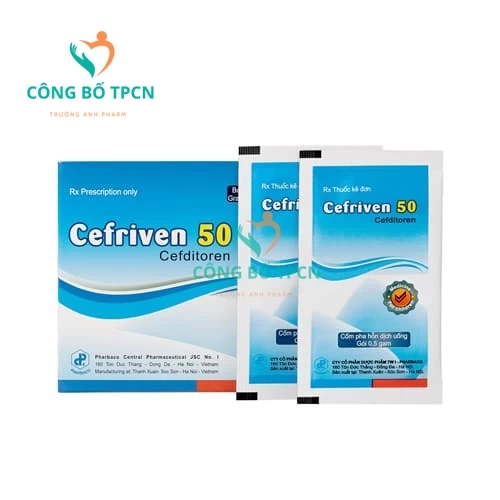 Cefriven 50 Pharbaco - Thuốc trị viêm xoang, viêm tai giữa ở trẻ