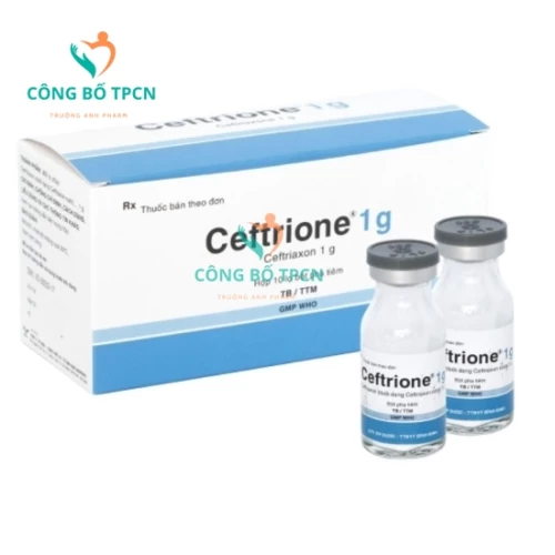 Ceftrione 1g Bidiphar - Thuốc điều trị bệnh nhiễm khuẩn hiệu quả