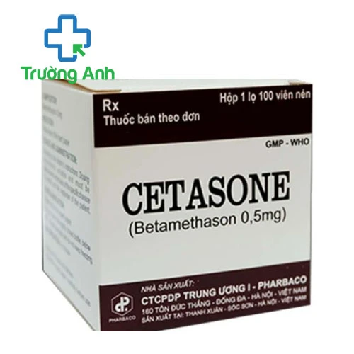 Cetasone 0,5mg Pharbaco - Thuốc glucocorticoid điều trị các bệnh