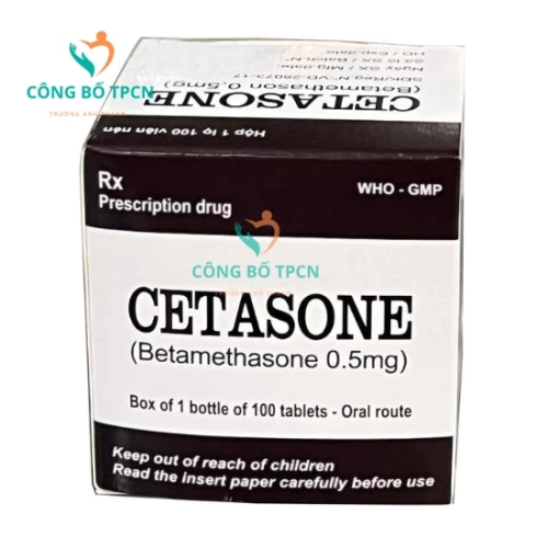 Cetasone 0,5mg Pharbaco - Thuốc glucocorticoid điều trị các bệnh