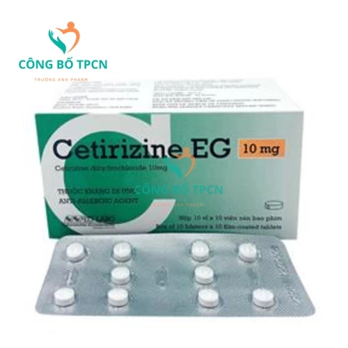 Cetirizine EG 10mg Tab - Thuốc điều trị viêm mũi dị ứng hiệu quả của Pymepharco