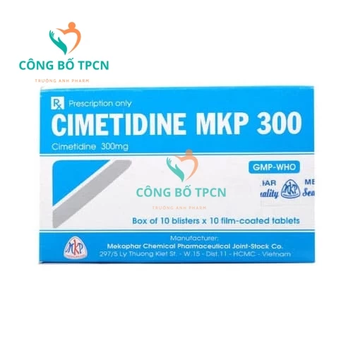 Cimetidine MKP 300mg - Thuốc điều trị loét dạ dày, tá tràng của Mekophar