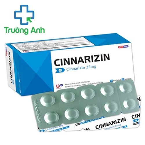Cinnarizin 25 USP - Thuốc điều trị rối loạn tuần hoàn, say tàu xe hiệu quả