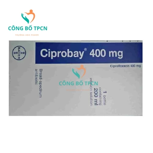 Ciprobay 400mg/200ml - Thuốc điều trị nhiễm khuẩn hiệu quả của Bayer