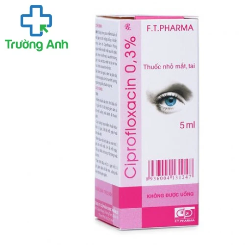 Ciprofloxacin 0,3% 5ml F.T.Pharma - Điều trị loét giác mạc