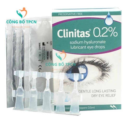 Clinitas 0.2% - Dung dịch dưỡng mắt, trị viêm kết giác mạc