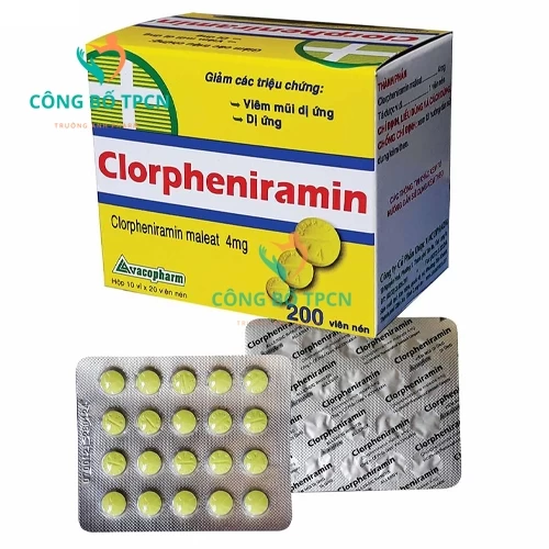 Clorpheniramin 4mg Vacopharm - Thuốc điều trị dị ứng hiệu quả