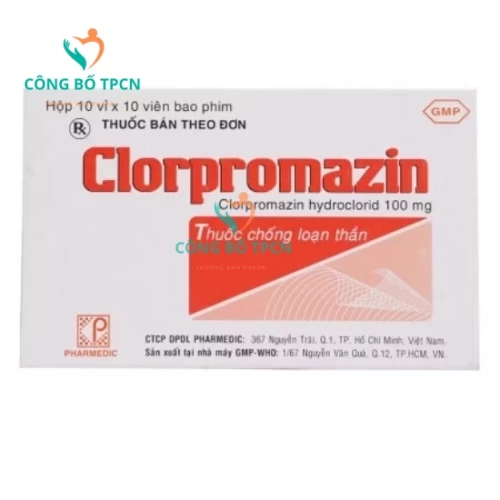Clorpromazin 100mg Pharmedic - Điều trị các bệnh loạn thần