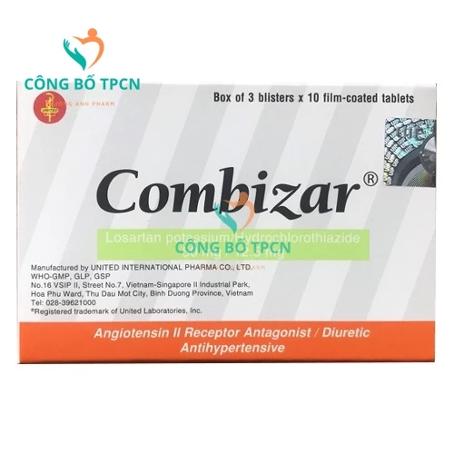 Combizar - Thuốc điều trị tăng huyết áp hiệu quả của United Pharma