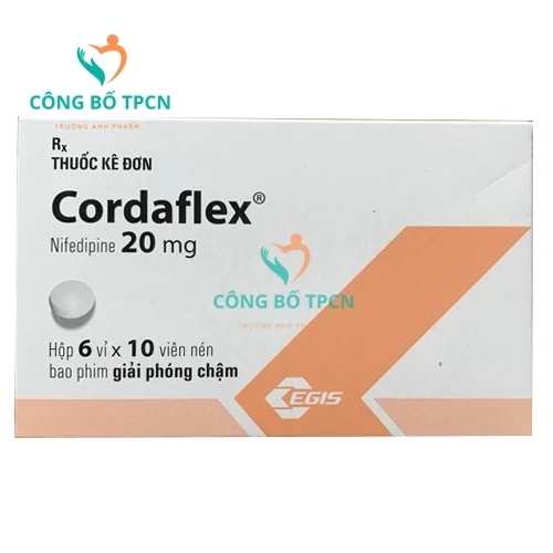 Cordaflex 20mg - Thuốc điều trị cơn đau thắt ngực hiệu quả