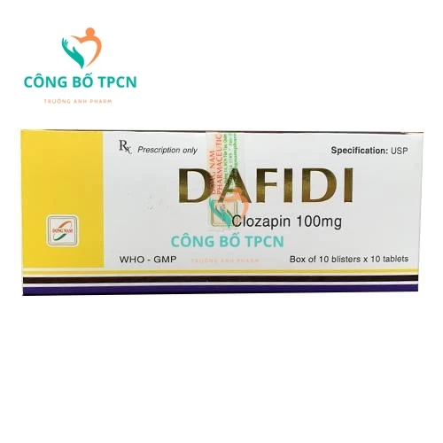 Dafidi 100mg - Thuốc điều trị tâm thần phân liệt và rối loạn thần kinh