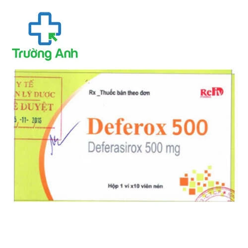 Deferox 500mg - Thuốc điều trị bệnh quá tải sắt mạn tính hiệu quả