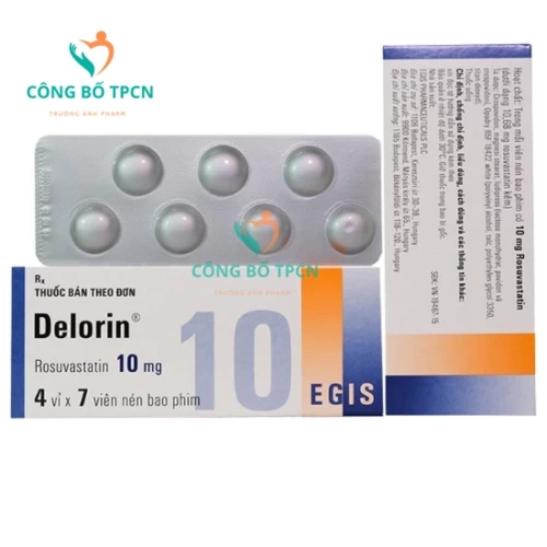 Delorin 10mg - Thuốc điều trị tăng cholesterol máu hiệu quả