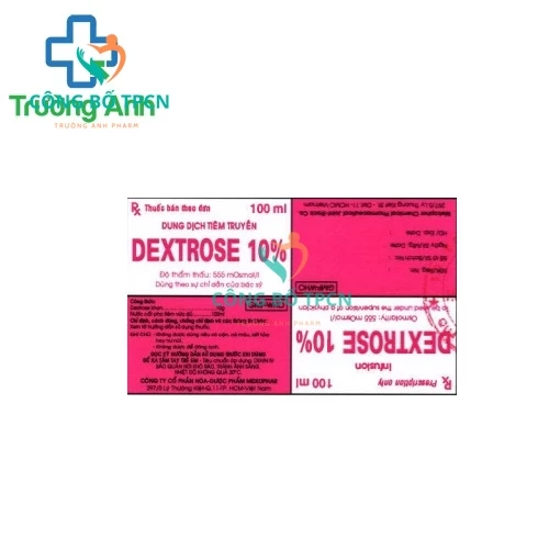 Dextrose 10% Mekophar - Hỗ trợ bổ sung nước, kháng khuẩn