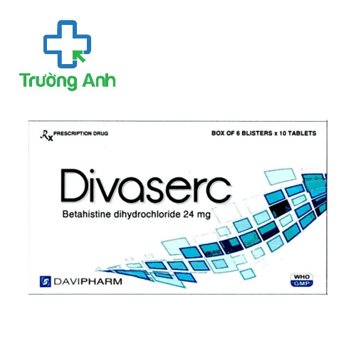 Divaser 24mg - Thuốc điều trị bệnh chóng mặt, nhức đầu, ù tai của Davipharm