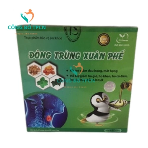 Đông trùng xuân phế - Giúp giảm ho và đau rát họng hiệu quả của TCPharma