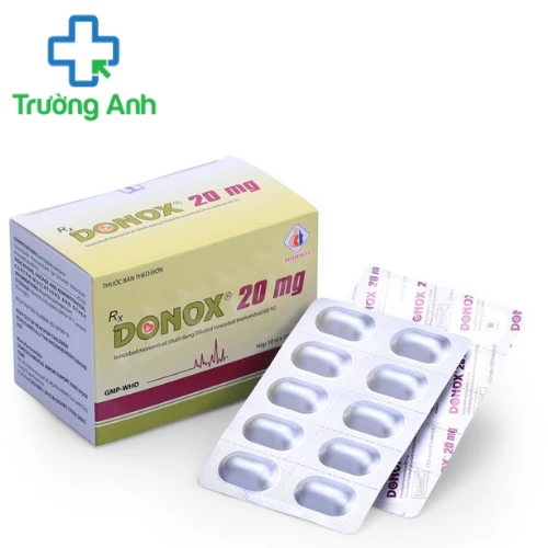 Donox 20mg - Thuốc điều trị các cơn đau thắt ngực của Domesco