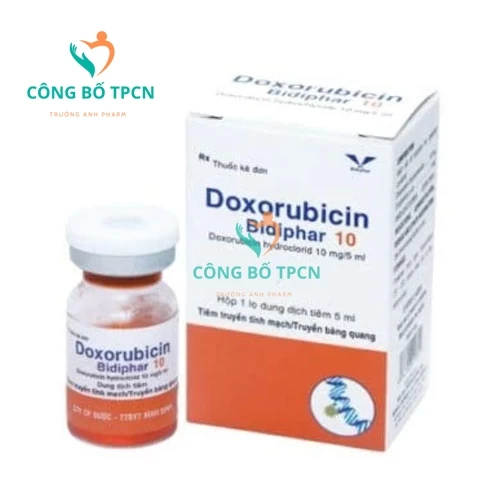 Doxorubicin bidiphar 10 - Thuốc điều trị các bệnh ung thư hiệu quả