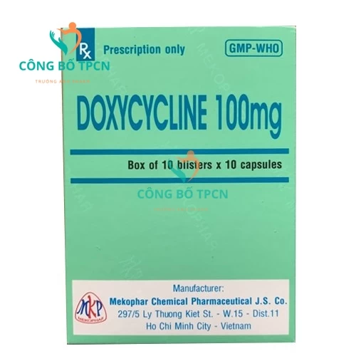Doxycycline 100mg - Thuốc điều trị nhiễm khuẩn hiệu quả của Mekophar