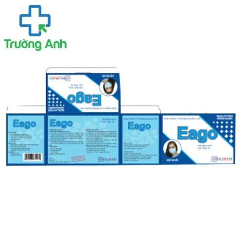 Eago - Khẩu trang 4 lớp (màu xanh) - Giúp ngăn khói bụi, vi khuẩn