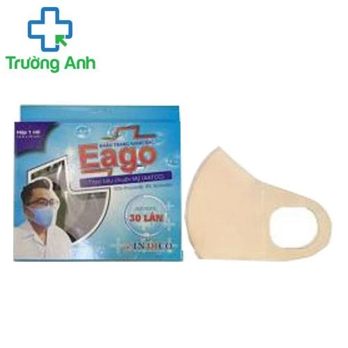 Eago - Khẩu trang Nano Bạc - Ngăn vi khuẩn, bụi, dùng 30 lần giặt