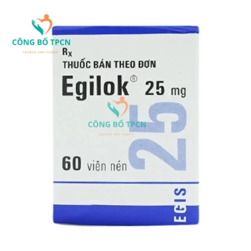 Egilok 25 - Thuốc điều trị tăng huyết áp, đau thắt ngực hiệu quả
