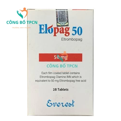 Elopag 50 - Thuốc điều trị xuất huyết gây giảm tiểu cầu miễn dịch