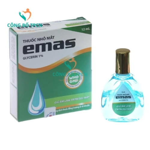 Thuốc nhỏ mắt Emas 12ml Hanoi Pharma - Thuốc nhỏ mắt bảo vệ mắt hiệu quả