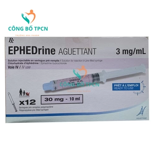 Ephedrine Aguetant 30mg/10ml - Thuốc gây tê tủy sống trong phẫu thuật