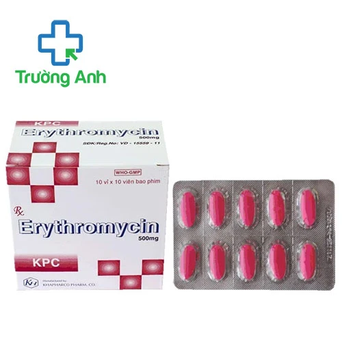Erythromycin 500mg Khapharco - Thuốc điều trị nhiễm khuẩn hiệu quả
